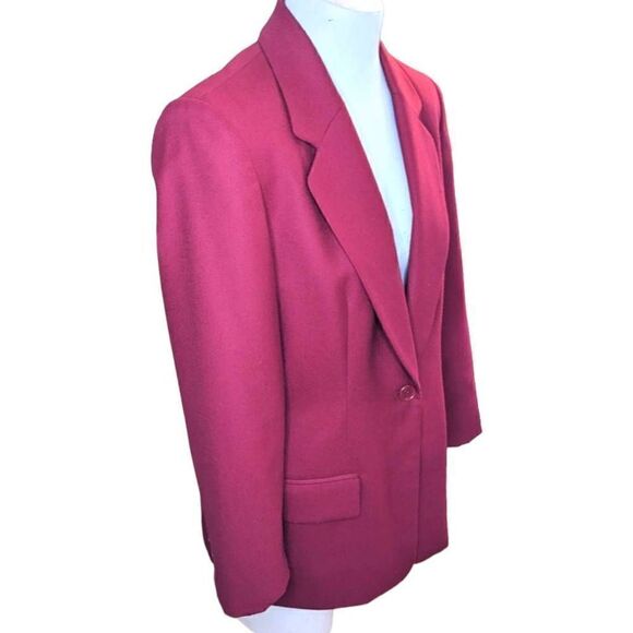 Pendleton Red Blazer Vintage Women's Size 6 Petite 100% Virgin Wool Career Work - Picture 2 of 14